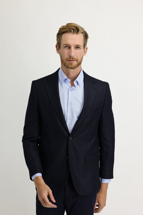 Dark Navy 4-Drop Relaxed Fit Casual Cut Eyelet Classic Jacket