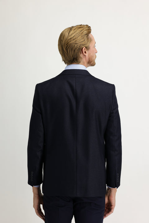 Dark Navy 4-Drop Relaxed Fit Casual Cut Eyelet Classic Jacket