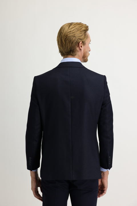 Dark Navy 4-Drop Relaxed Fit Casual Cut Eyelet Classic Jacket