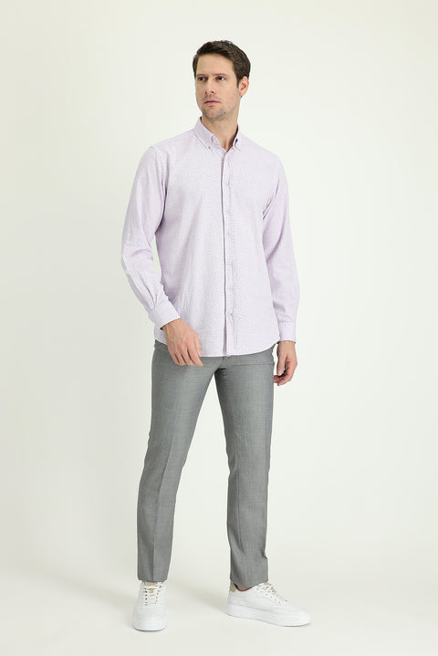Silver 7 Drop Slim Fit Narrow Cut Classic Wool Fabric Trousers