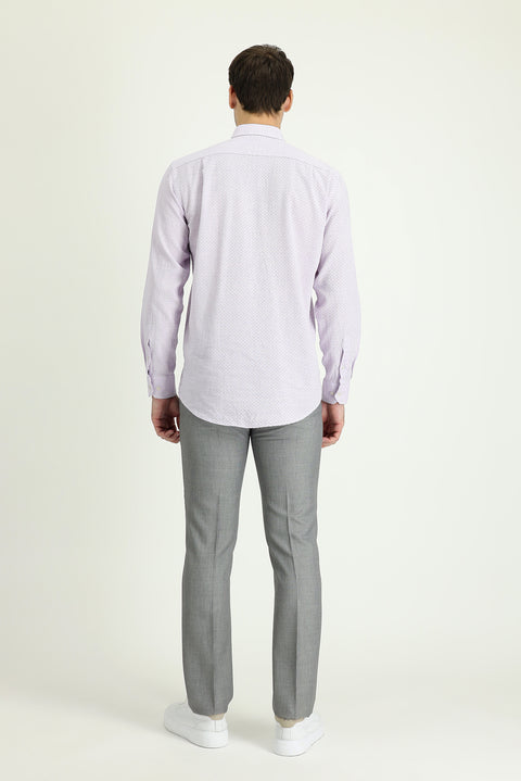 Silver 7 Drop Slim Fit Narrow Cut Classic Wool Fabric Trousers