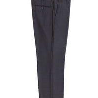 Dark Brown 6 Drop Regular Fit Standard Cut Classic Fabric Wool Trousers