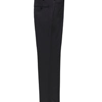 Black 6 Drop Regular Fit Standard Cut Classic Fabric Wool Trousers