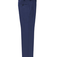 Light Navy Blue 6 Drop Regular Fit Standard Cut Classic Fabric Wool Trousers