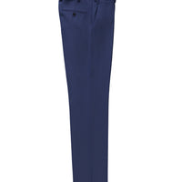 Light Navy Blue 6 Drop Regular Fit Standard Cut Classic Fabric Wool Trousers