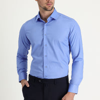 Dark Blue Long Sleeve Non-Iron Slim Fit Shirt