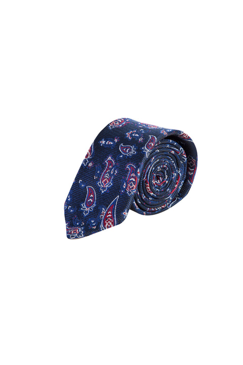 Dark Navy Patterned Tie