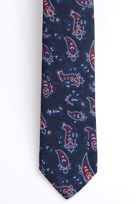 Dark Navy Patterned Tie