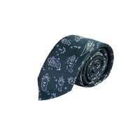 Dark Green Patterned Tie