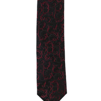 Black Patterned Slim Tie