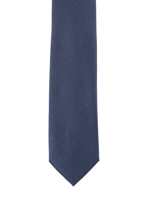 Dark Navy Polo Club Patterned Tie