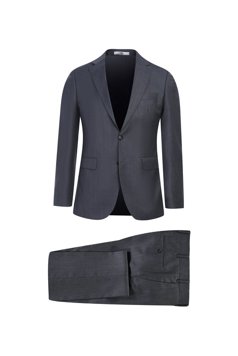 Light Gray 7 Drop Slim Fit Narrow Cut Wool Suit