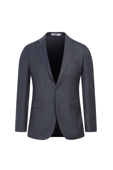 Light Gray 7 Drop Slim Fit Narrow Cut Wool Suit