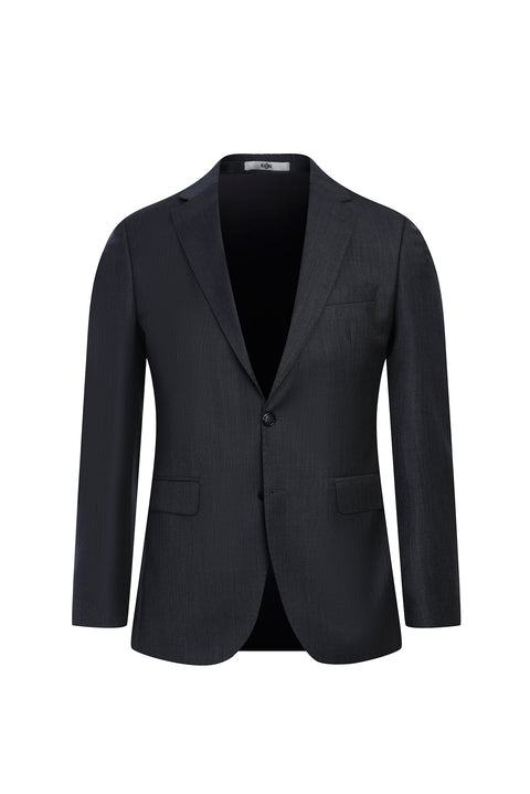 Koyu Füme 7 Drop Slim Fit Dar Kesim Yünlü Takım Elbise