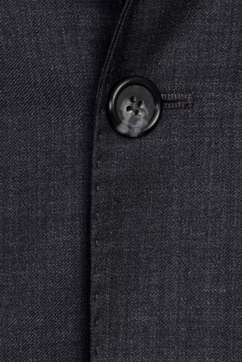 Koyu Füme 7 Drop Slim Fit Dar Kesim Yünlü Takım Elbise