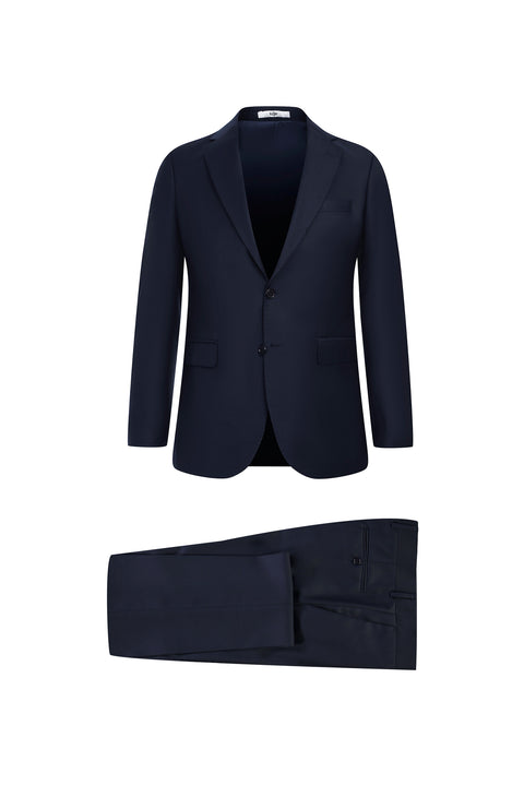 Dark Navy 7 Drop Slim Fit Narrow Cut Wool Suit