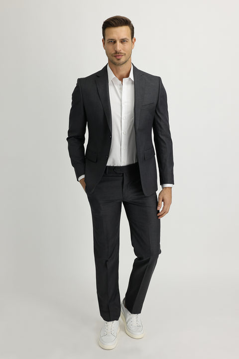 Medium Gray 6-Drop Regular Fit Standard Cut Suit