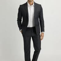 Orta Füme 7 Drop Slim Fit Dar Kesim Takım Elbise