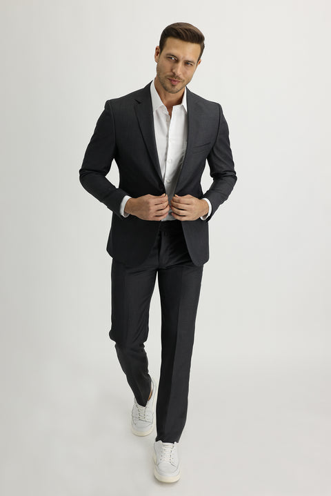 Medium Gray 6-Drop Regular Fit Standard Cut Suit