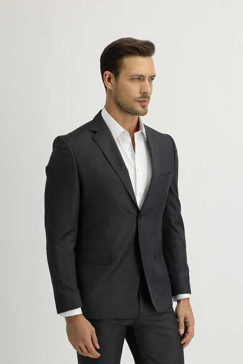 Medium Gray 4-Drop Relaxed Fit Suit