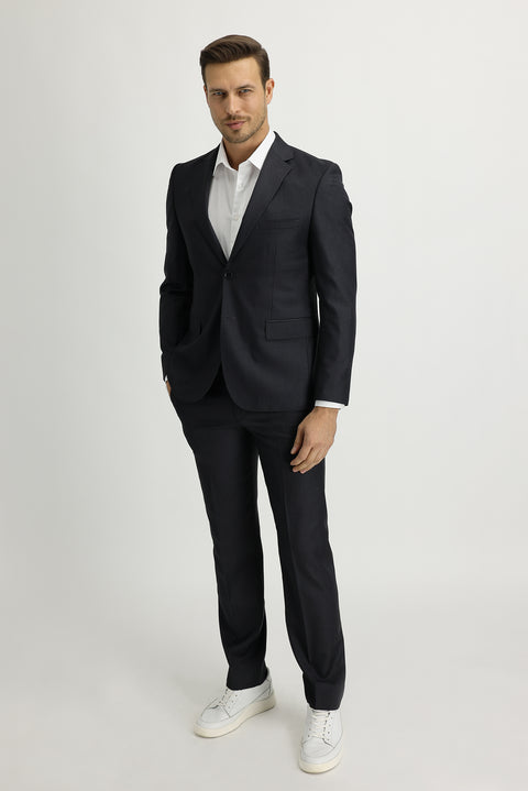Dark Gray 6-Drop Regular Fit Standard Cut Suit