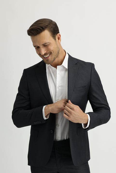 Dark Gray 6-Drop Regular Fit Standard Cut Suit