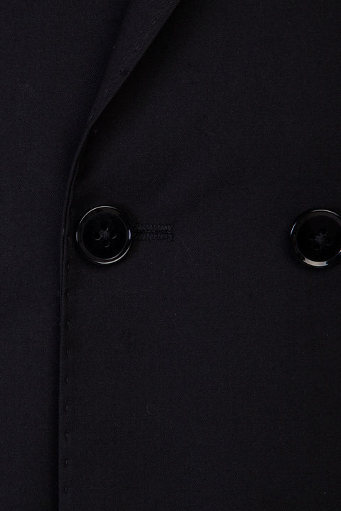 Black 7 Drop Slim Fit Narrow Cut Double-Breasted Suit