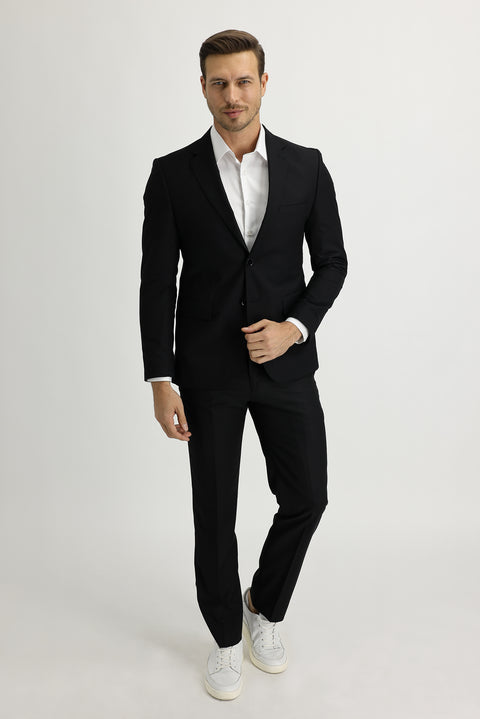 Black 7 Drop Slim Fit Narrow Cut Suit