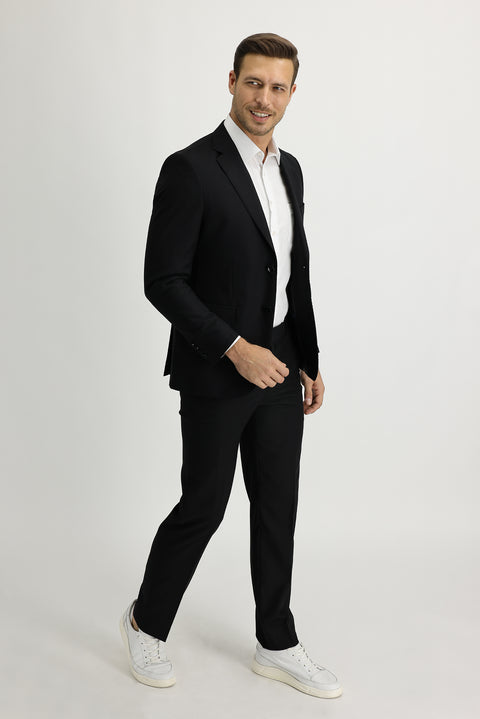 Siyah 6 Drop Regular Fit Standart Kesim Takım Elbise