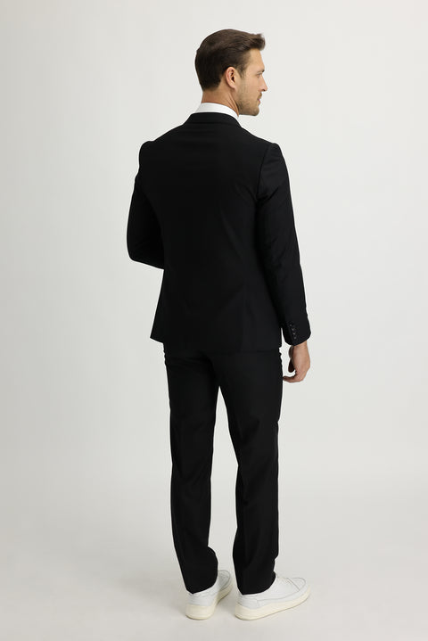 Black 7 Drop Slim Fit Narrow Cut Suit