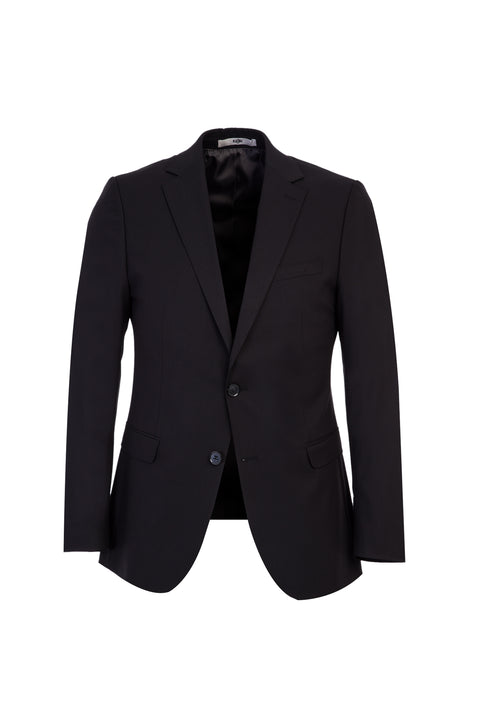 Black 6-Drop Regular Fit Standard Cut Suit