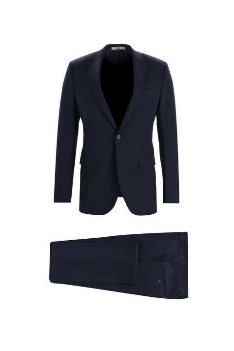 Dark Navy 8 Drop Long Slim Fit Suit