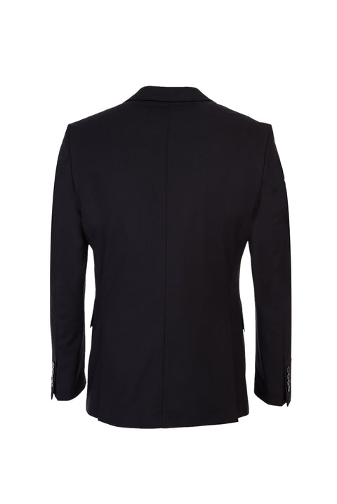 Black 6-Drop Regular Fit Suit with Vest