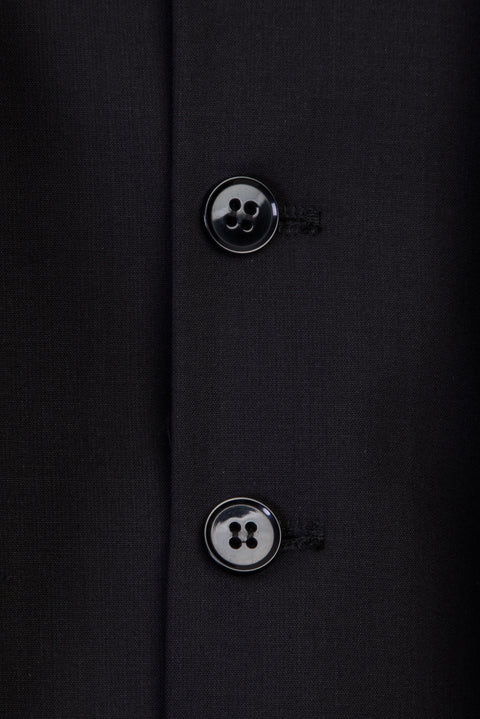 Black 6-Drop Regular Fit Suit with Vest