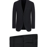 Black 7 Drop Slim Fit Narrow Cut Wool Suit