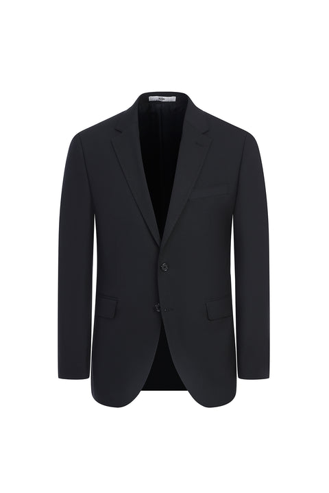 Black 7 Drop Slim Fit Narrow Cut Wool Suit