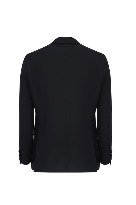 Black 7 Drop Slim Fit Narrow Cut Wool Suit