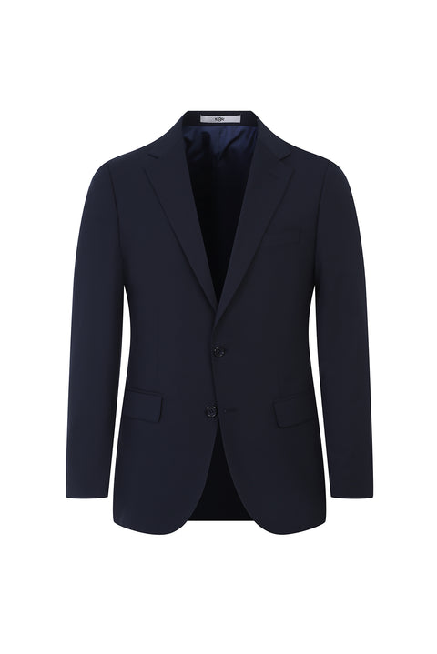 Black Navy 6 Drop Regular Fit Standard Cut Wool Suit