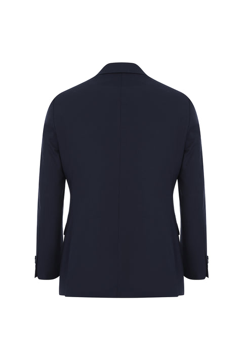 Black Navy 6 Drop Regular Fit Standard Cut Wool Suit