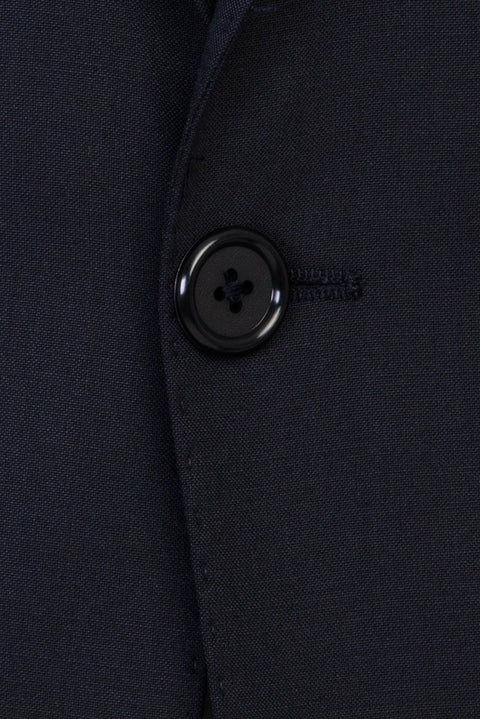 Black Navy 6 Drop Regular Fit Standard Cut Wool Suit