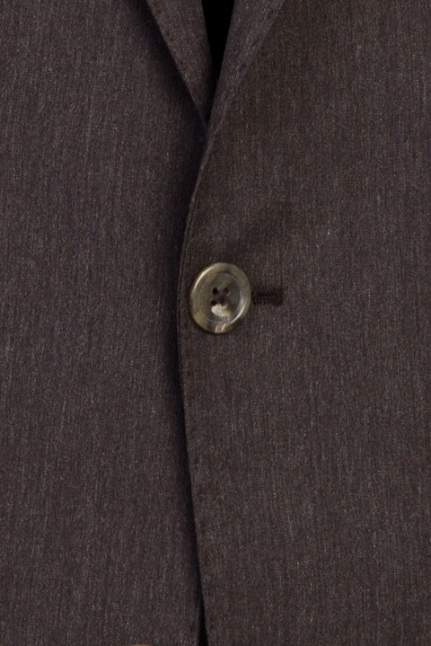 Dark Brown 6-Drop Regular Fit Standard Cut Wool Suit