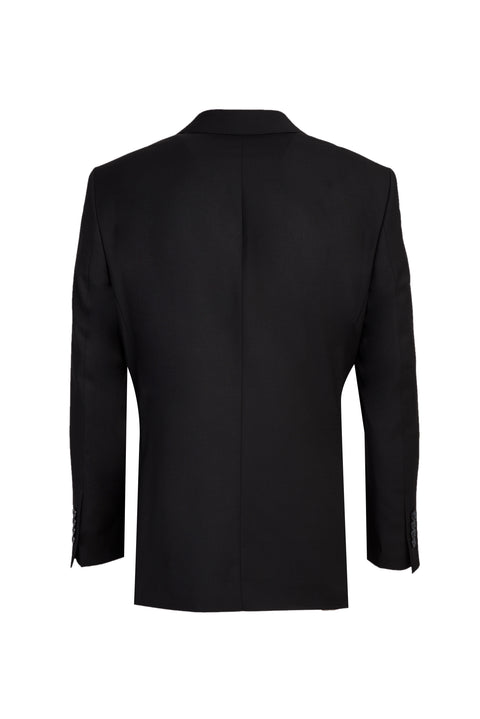 Black 7 Drop Slim Fit Narrow Cut Wool Suit