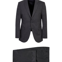 Dark Gray 4-Drop Relaxed Fit Wool Suit