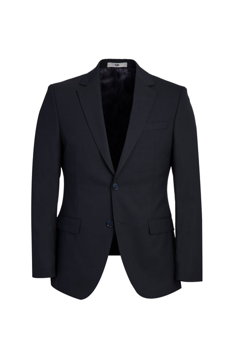 Black and Navy Blue 7 Drop Slim Fit Narrow Cut Wool Suit