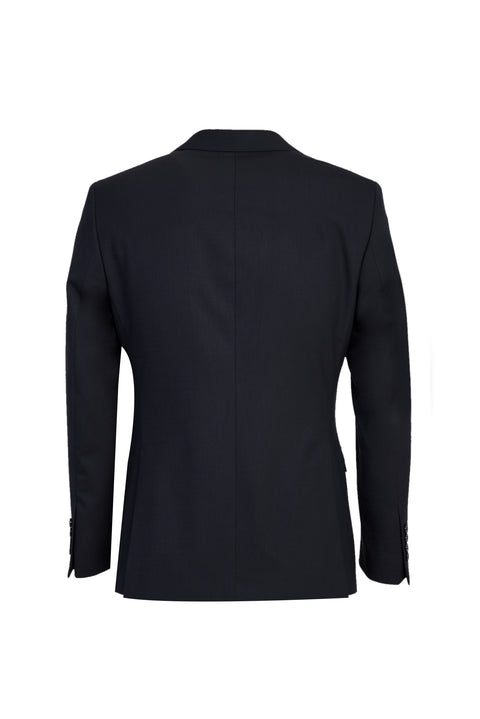 Black and Navy Blue 7 Drop Slim Fit Narrow Cut Wool Suit