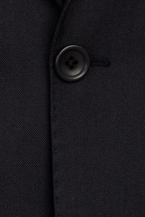 Black 6-Drop Regular Fit Standard Cut Wool Suit