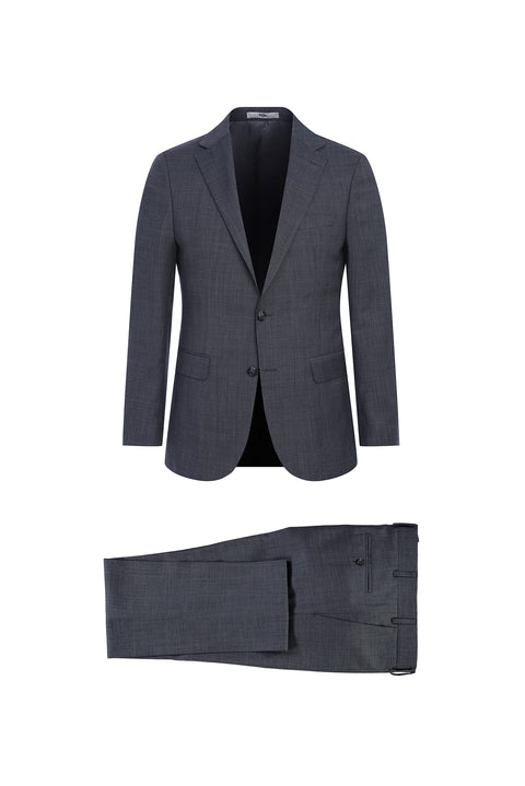 Light Gray 6-Drop Regular Fit Standard Cut Wool Suit