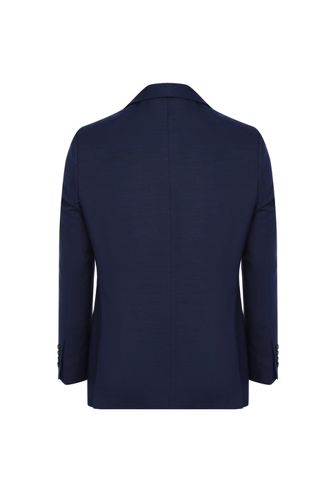 Dark Navy 4-Drop Relaxed Fit Wool Suit