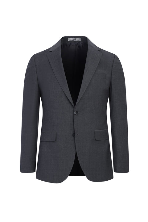 Light Gray 6-Drop Regular Fit Standard Cut Wool Suit