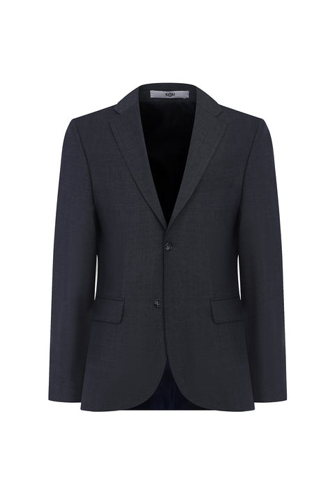Dark Gray 4-Drop Relaxed Fit Wool Suit